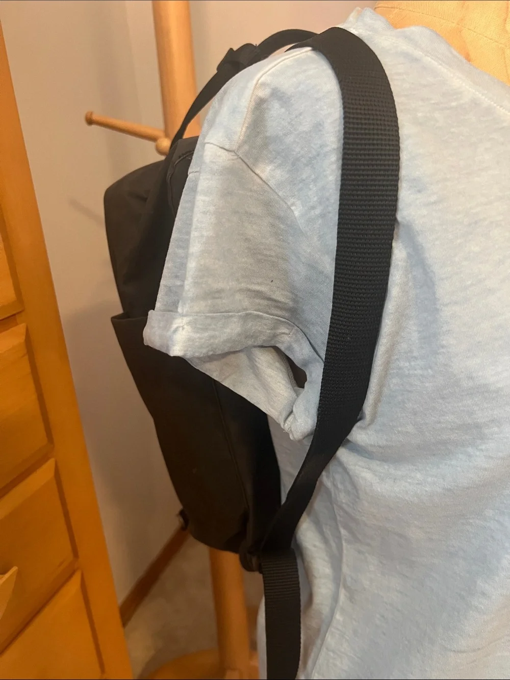 Fjallraven Kånken Black Backpack with Red Logo